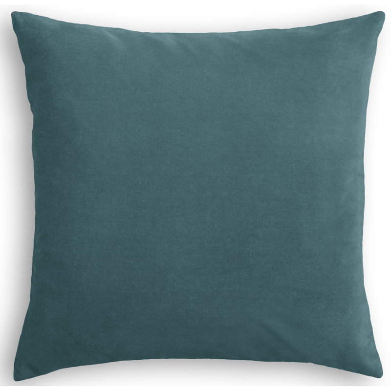 Classic Velvet Square Pillow Cover & Insert, 16" x 16", Peacock