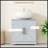 Dark Gray Pedestal Sink Storage Cabinet With 2 Barn Doors And Adjustable Shelf,  For Small Bathrooms-888003534