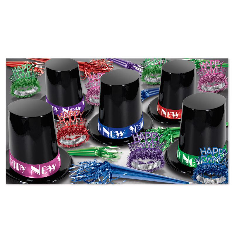 New Year's Party Hat, Red/Blue/Green