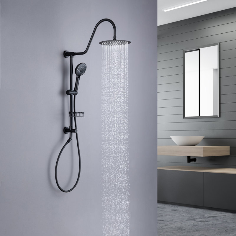 Complete Shower System, Matte Black