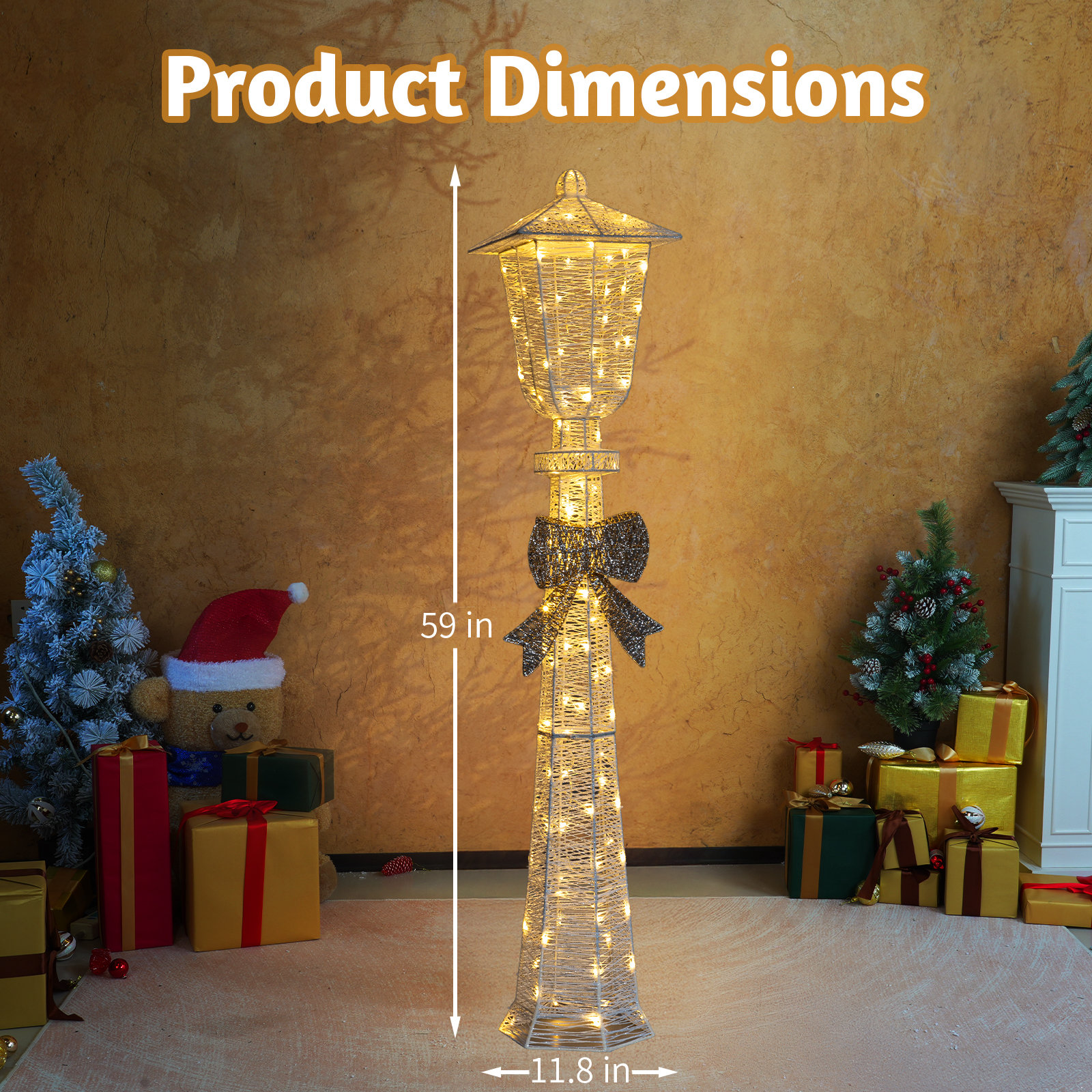 5FT Lighted Lampost Outdoor Display Christmas Decoration
