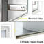 Miroir de salle de bain 40x30inch Blanc