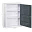 Serrure d'armoire pour salle de bain - 3 tablettes, à la corrosion, avec rangement verrouillable blanc