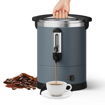 Urne à café commerciale - Distributeur de boissons chaudes en acier inoxydable 18 L (120 tasses) - Isolation à double paroi, infusion rapide électrique de grande capacité pour la restauration, les mariages, les buffets