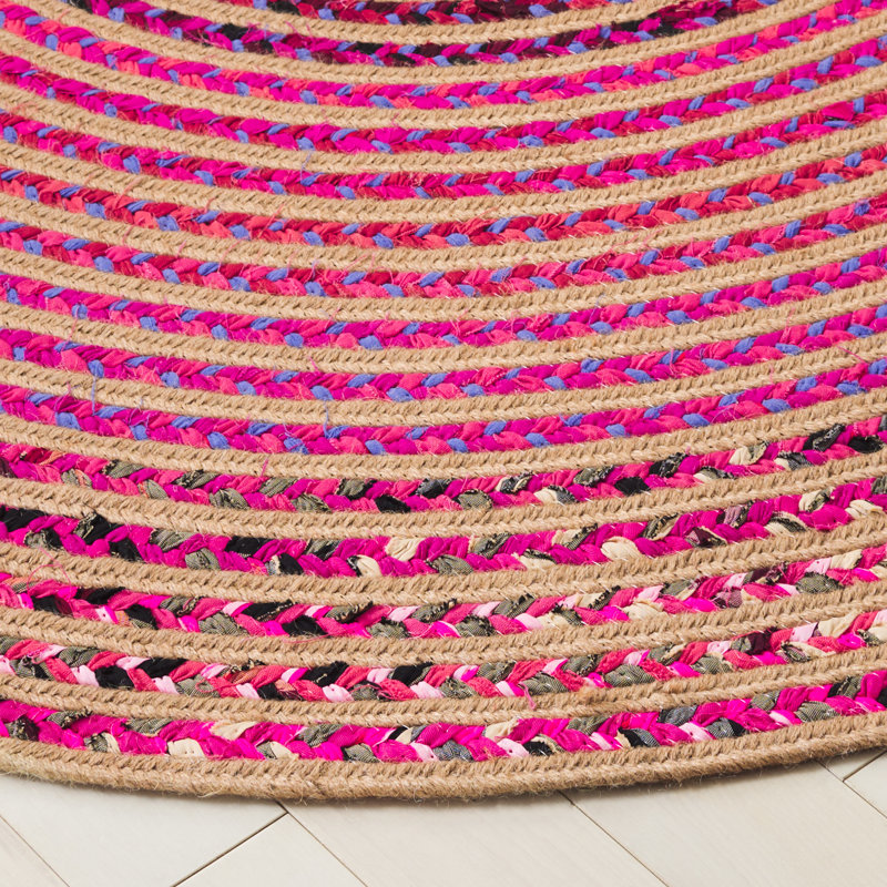 Adric Hand Woven Performance Abstract Rug, Round 5'
