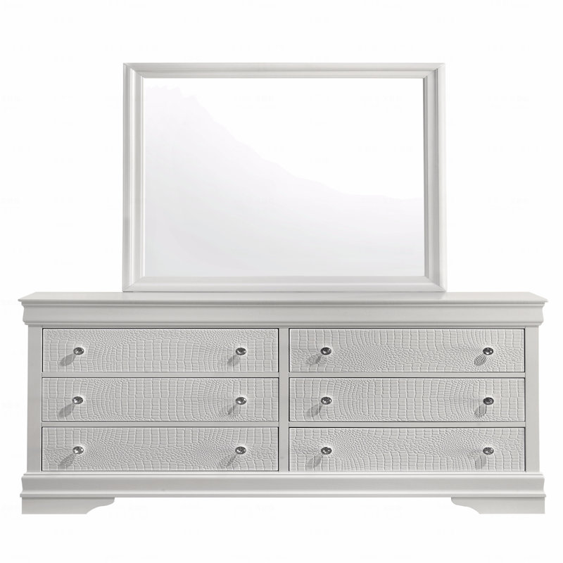 Miroir d'appoint moderne avec cadre en bois, Blanc
