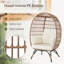 Chaise de patio en rotin en PEHD Cynthie-731020195