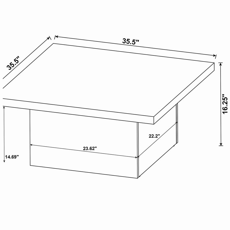 Exeter Mango Square Coffee Table