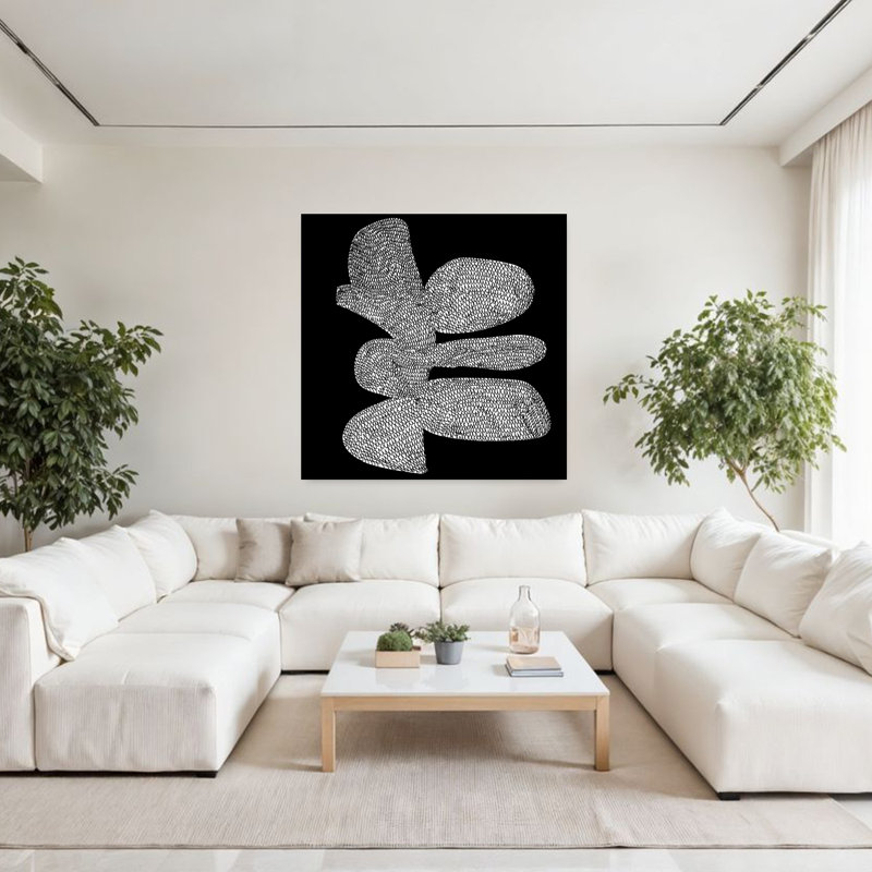 Art contemporain contemporain abstrait, H 48 po x l 48 po