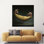 Reproduction sur toile de la lune surréelle: élégante décoration murale moderne, toile tendue 1P