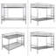Lit superposé simple au-dessus de simple, lit superposé divisé à structure en métal avec rails de sécurité et échelle, lit superposé sans sommier pour enfants, adolescents et adultes-1681330349