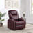 Macklin Wine Upholstered Power Lift Massage Recliner-516403000