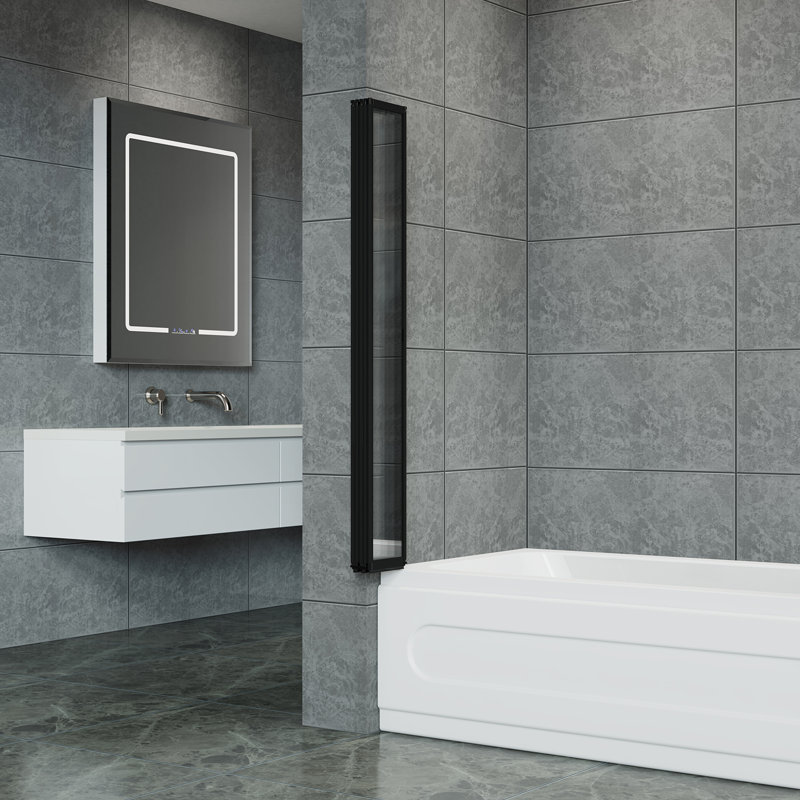 140mm - 120mm W x 140mm H Framed Fixed Glass Panel with Clear Glass