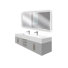 Ensemble de meuble-lavabo double mural 72 "avec miroir Nile