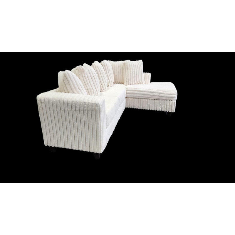 Canapé modulaire Kendal, Velours ivoire