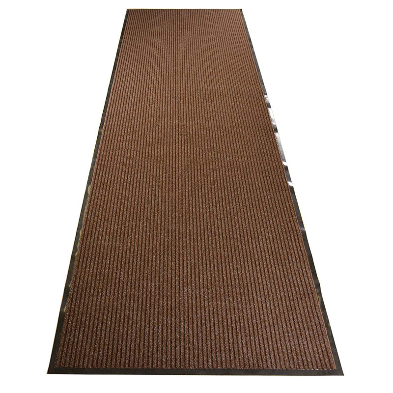 Tapis d'entrée antidérapant Meltham, Brun, Rectangle 3 pi x 12 pi