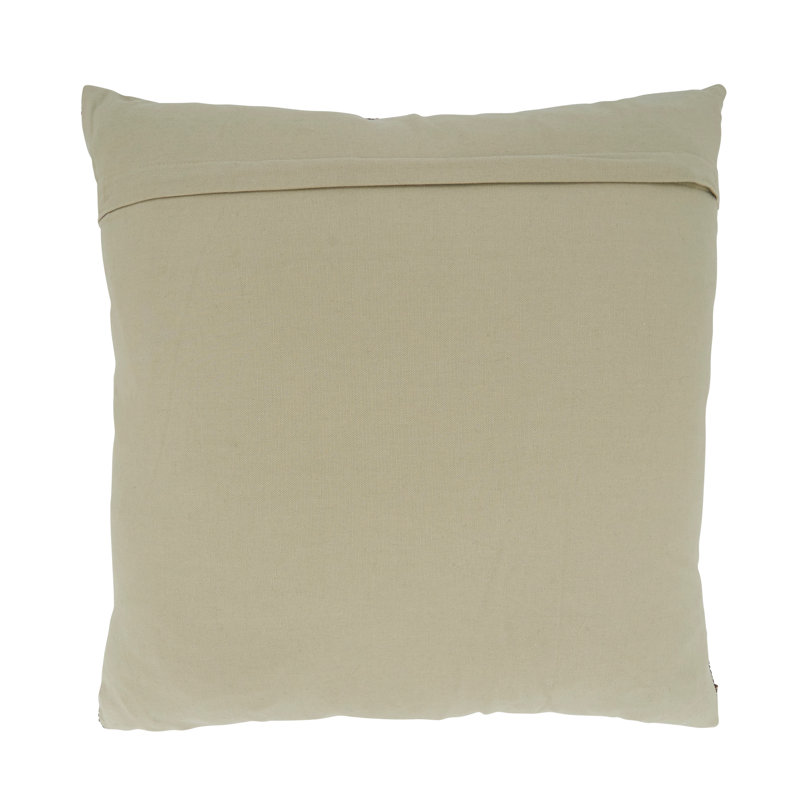 Black and White Striped Cotton Throw Pillow Cover