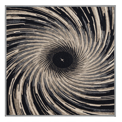 Machine Washable Space Gray Area Rug