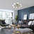 8-Light Modern Sputnik Globe Semi Flush Mount-359083768