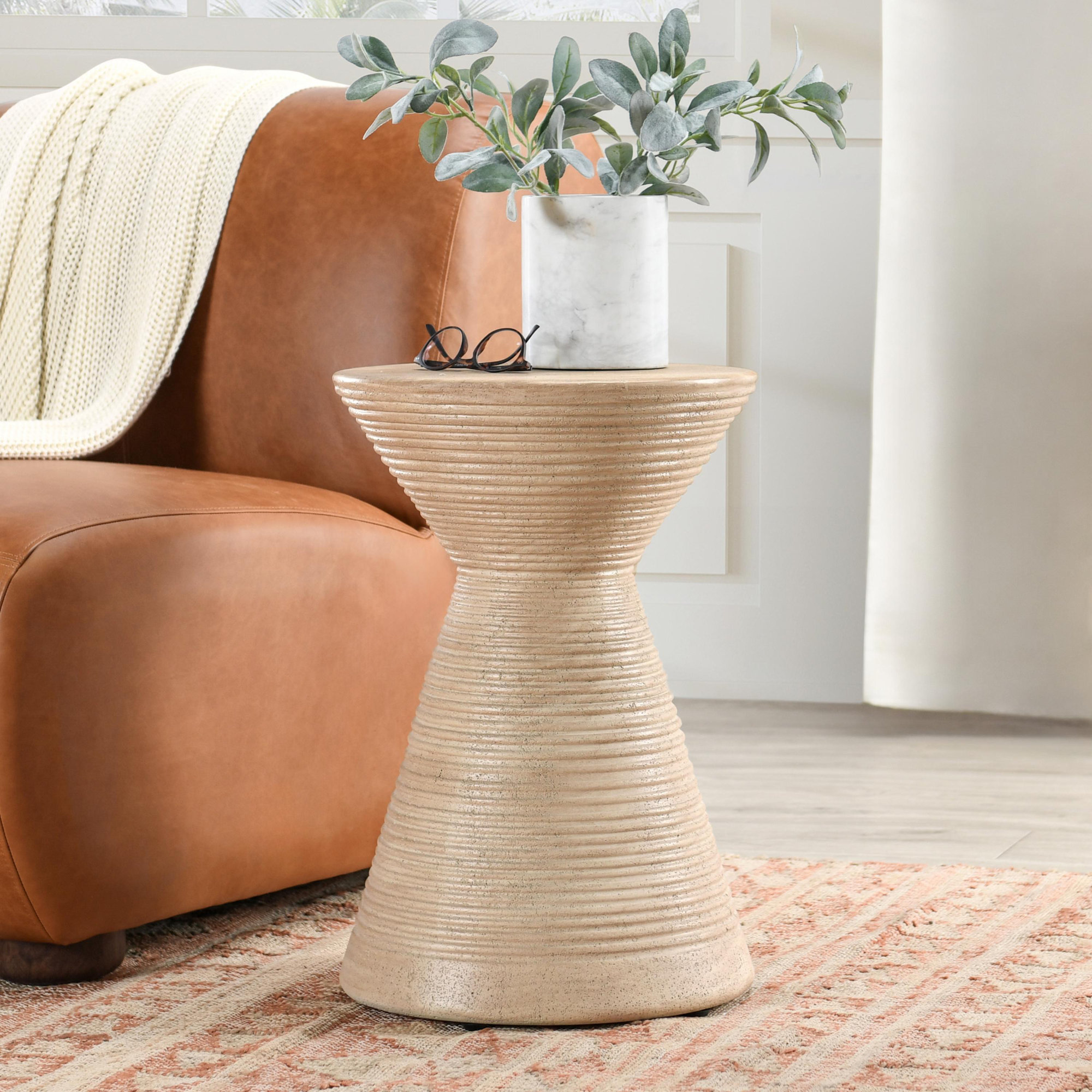 Fern Outdoor Accent Table, Natural