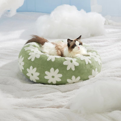 Lesure Donut Dog Bed - Round Cat Beds for Indoor Anti-Anxiety Calming Pet Beds, Washable Cute Modern Beds with Plush & Anti Slip Bottom