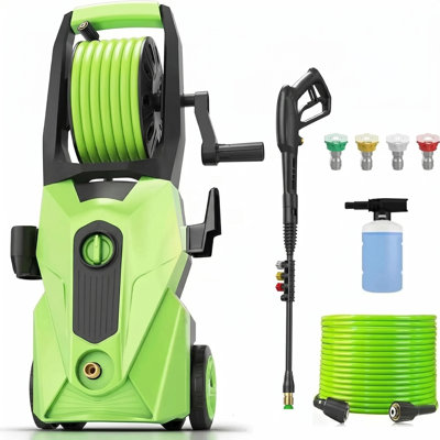 2300 PSI 2.8 GPM Electric Pressure Washer, Power Washer with 33 FT Hose, 20 FT Power Cord, 4 Quick-Connect Nozzles & Foam Cannon, Pressure Washers for Cars, Fences, Patio, Driveways, Home Cleaning