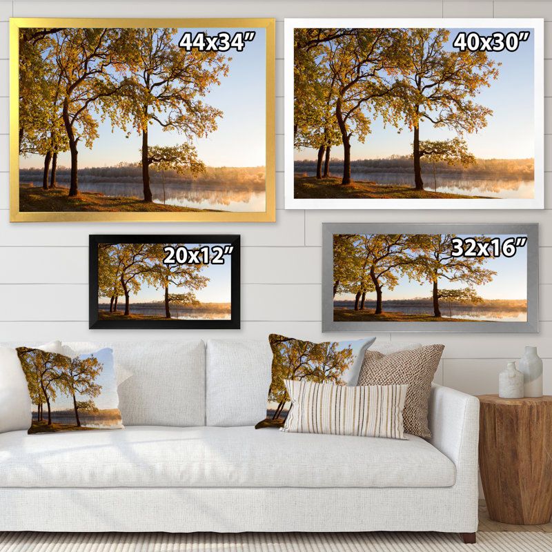 Décoration murale en toile Oak Grove par The River, Impression noire sur toile encadrée, H 8 po x l 12 po x P 1 po