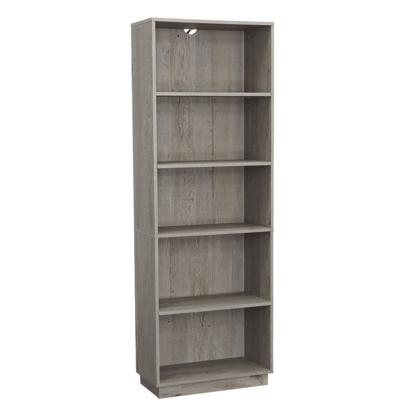 5-Shelf Bookcase, Gray Finish