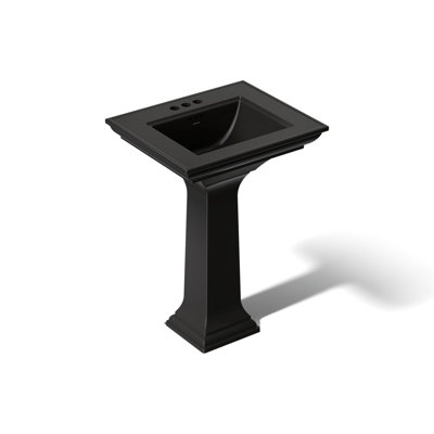 Lavabo de salle de bain piédestal avec trous de robinet Stately Memoirsᴹᴰ
