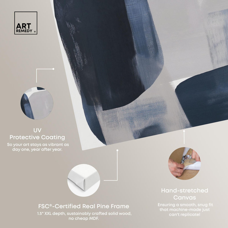 Décoration murale moderne sur toile Oceanic Forms II par Art Remedy, Toile tendue, H 24 po x l 24 po