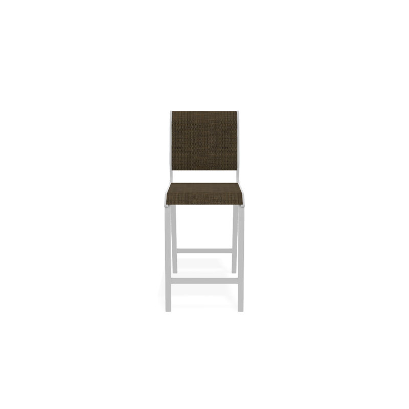 Tabouret de bar 26 po Holna, Beacon taupe Sunbrella®, Blanc texturé