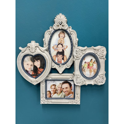 Schreiber White Glass Collage Picture Frame - Frames Included: 4