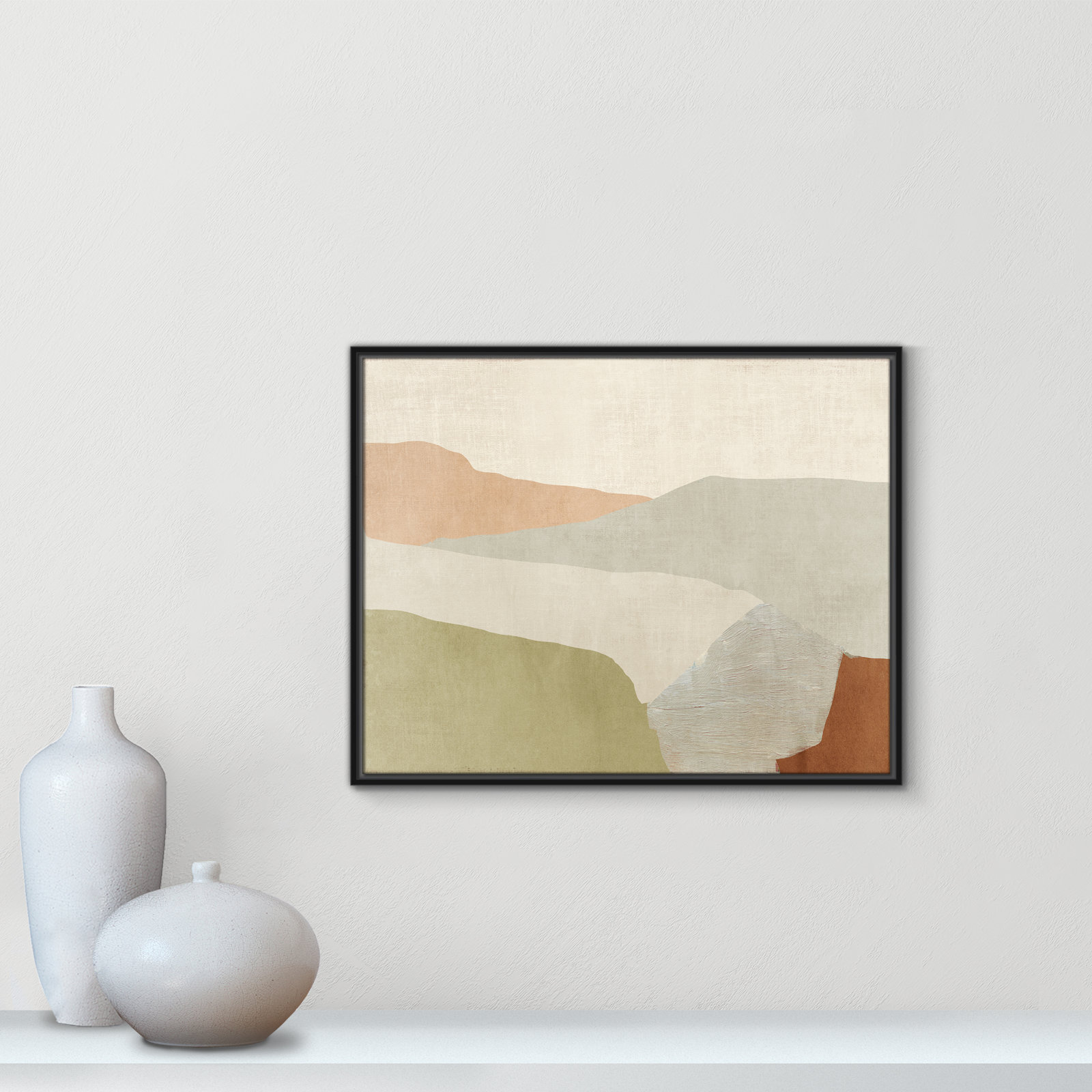Elspeth "Pastel Views" Painting, 23.5" H x 29.5" W, Black
