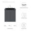 Base de meuble-lavabo simple 23 po mural seulement-1581743203-1581743202