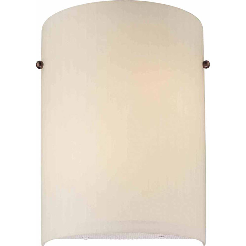 2-Light Indoor Florence Bronze Wall Mount Wall Sconce with White Glass Shade