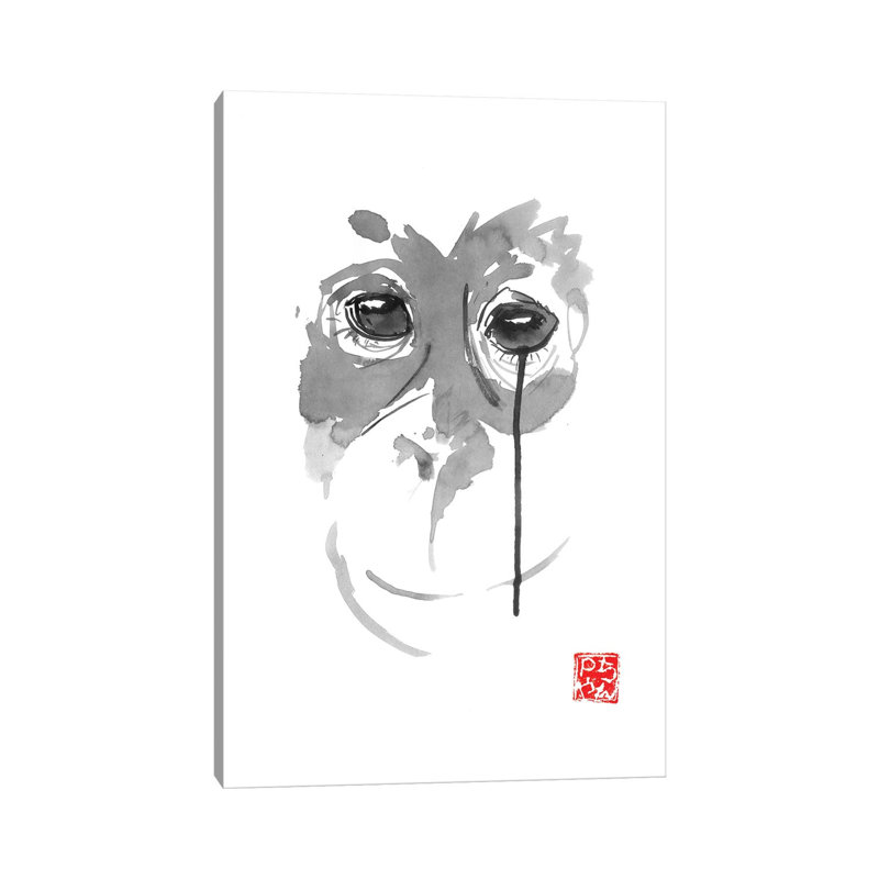 Borneo III by Péchane - Painting on Canvas, Wrapped Canvas, 20.32 cm H x 30.48 cm W