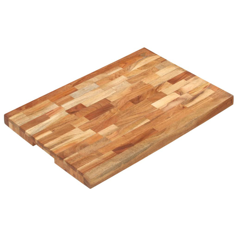 Solid Acacia Wood Rectangular Chopping Board Set