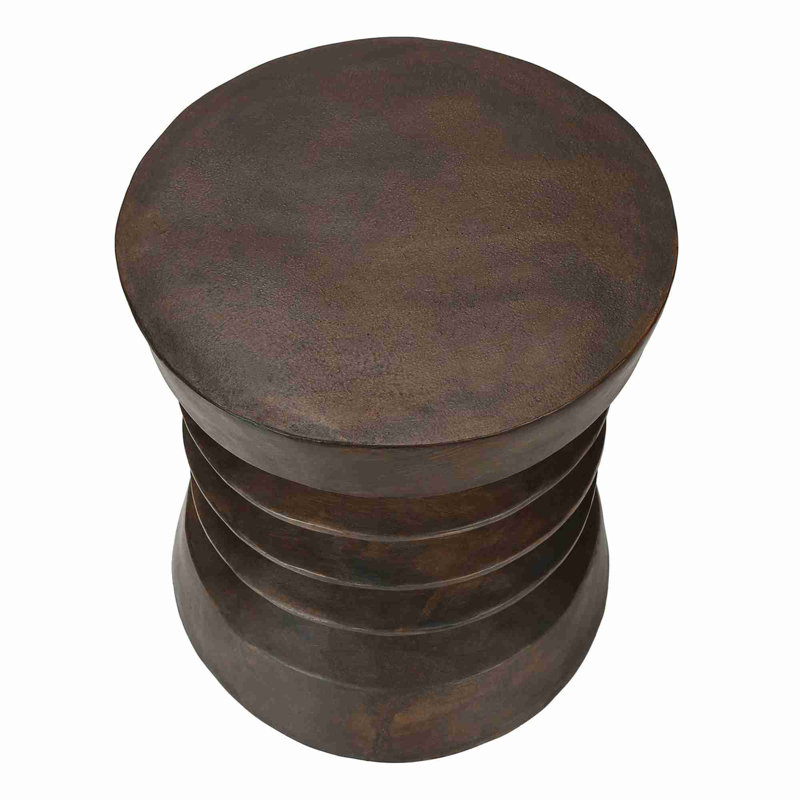Table d'appoint moderne et ronde, Noyer