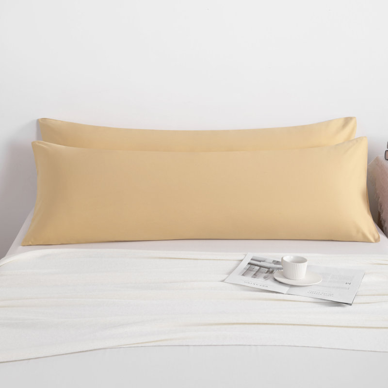 2PC Hypoallergenic Microfiber body pillowcase, Light Taupe