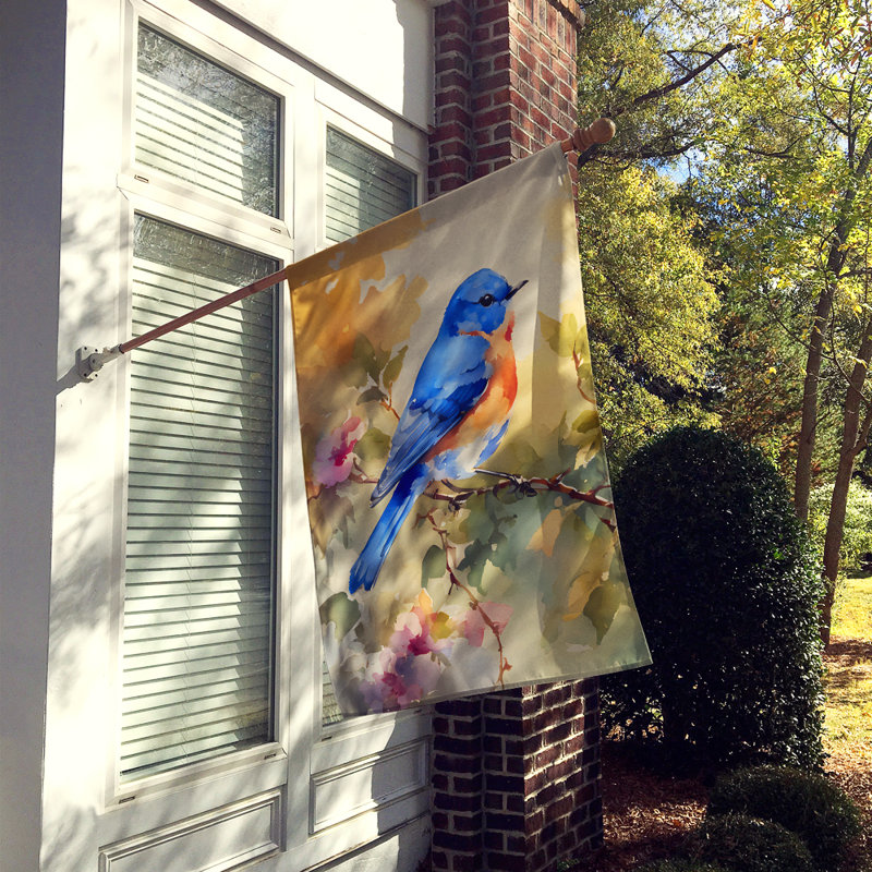 Large Multicolor Polyester Bluebird Garden House Flag