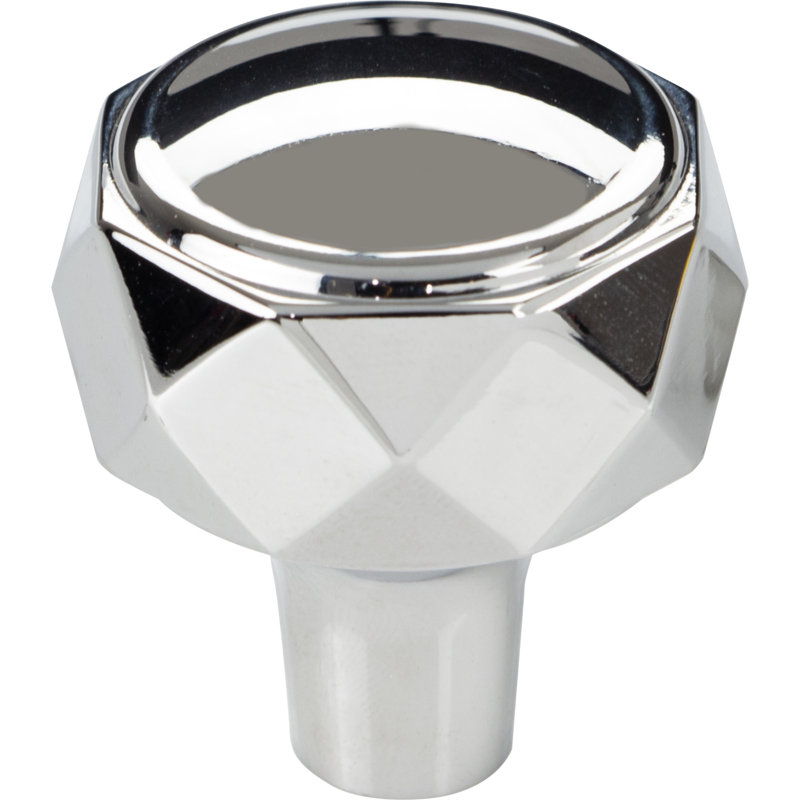 Kingsmill 1 1/4" Diameter Geometric Knob, Polished Chrome