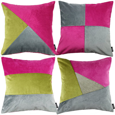 Patchwork Outdoor Reversible Pillow Cover