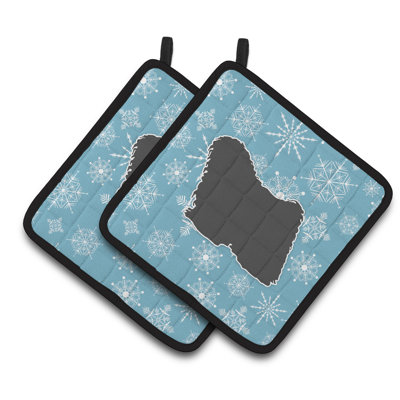 Cuisinier poignée puli en flocons d’hiver east urban home