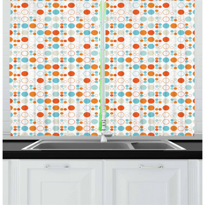 Geometric Pointed Kitchen Curtain