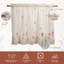 Rideau de cuisine Maison d'Hermine Botanical Fresh 100 % coton - Cantonnière 142 x 46 cm et voilage 71 x 91 cm