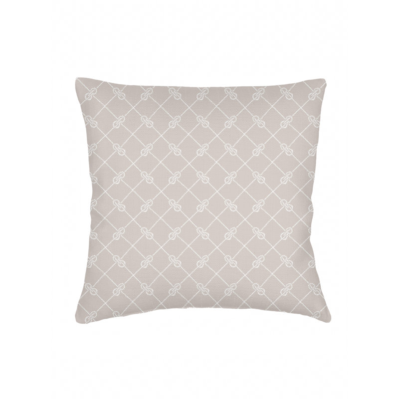 Printed Pillows Linen Pillow Cover, Beige, Square 26", Polyester