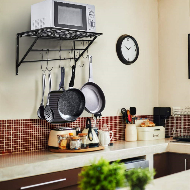 Metal Rectangle Wall Mounted Pot Rack
