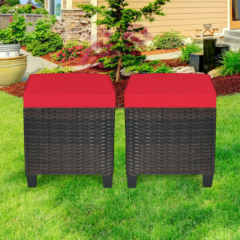 Wicker Outdoor Ottoman