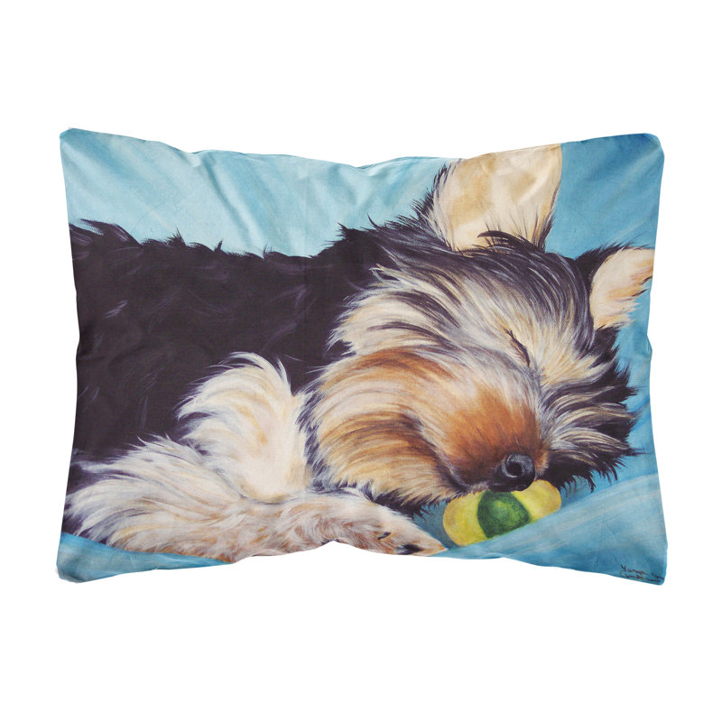  Coussin décoratif intérieur / extérieur Naptime Yorkie Yorkshire Terrier
