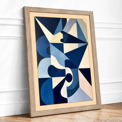 Angular Geometry Geometric - Framed Print